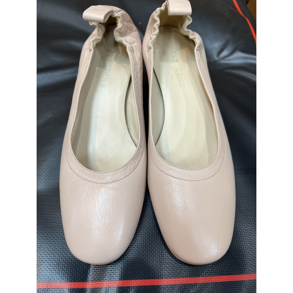 Everlane Italian Leather Day Heel Pumps Pale Pink Elastic Back Women's Size 5